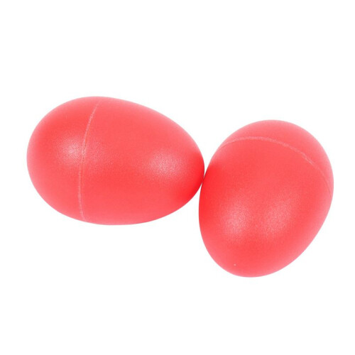 6 Pair Plastic Percussion Musical Egg Maracas Shakers Red 2