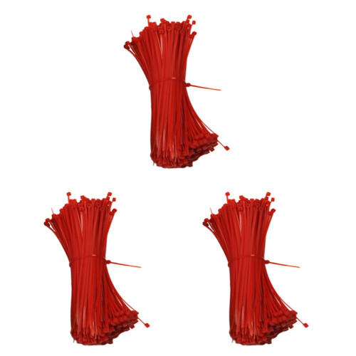 3000Pcs Red Cable Zip Ties Nylon Self-Locking Wire Ties for Garage Use