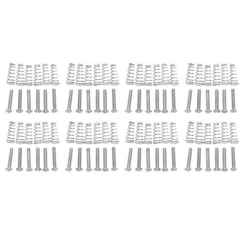 24 Pcs Electric Guitar Tremolo Bridge String Saddles Mount Adjust Conical Spring and Screws Silver