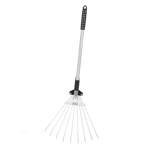 Durable Construction Garden Rake with Lightweight and Easy to Handle Performance, Expandable Rake Head Adjustable Design for All-Purpose Yard Work, 2