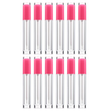 24Pcs Rosy Plastic Lip Gloss Tubes with Clear Stoppers for Storage