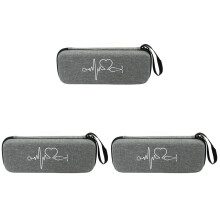 3Pcs Durable Grey Stethoscope Storage Case with Accessory Pouch