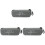3Pcs Durable Grey Stethoscope Storage Case with Accessory Pouch 1