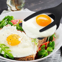 Multifunctional Steak Frying Spatula Clip Two in One Spatula Clip Food Clip Frying Pan Spatula Omeletteclip Black