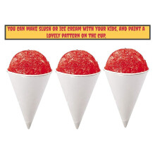 White Paper Cone Cups, Snow Cone Cups,Coated Leakproof Cone Paper Cups for Slush, Shaved Ice, Water 400Pcs