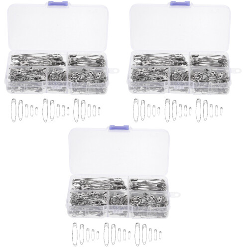 Compact Silver Metal Pins Locking Back for Sewing and DIY 1