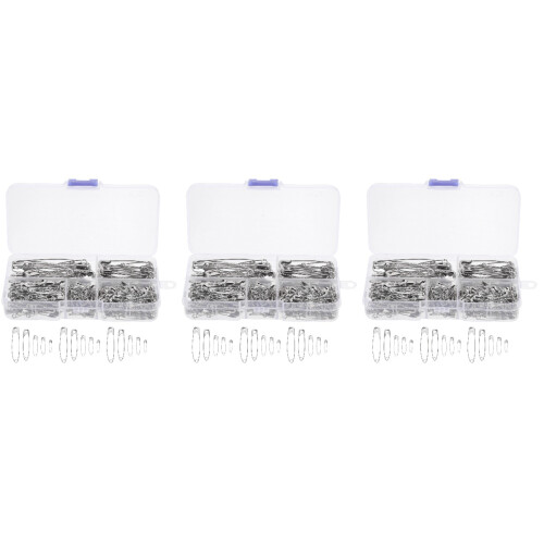 Compact Silver Metal Pins Locking Back for Sewing and DIY 2