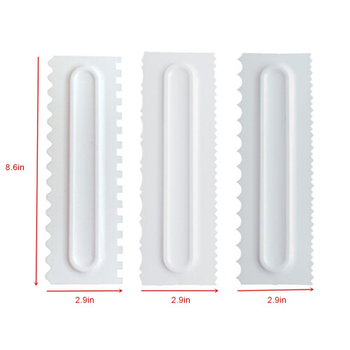 Food Grade Plastic Cake Comb Set – 3pcs 1