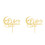 2Pièces Cake Toppers Lettres Dorées Décoration Pour Gâteaux 1
