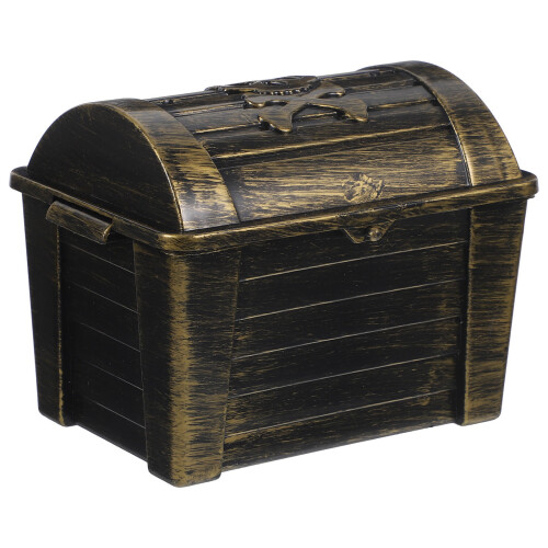 3Pcs Dark Brown Plastic Mini Pirate Treasure Boxes Jewelry Storage 1