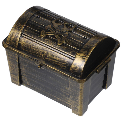 3Pcs Dark Brown Plastic Mini Pirate Treasure Boxes Jewelry Storage 2
