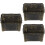 3Pcs Dark Brown Plastic Mini Pirate Treasure Boxes Jewelry Storage 6