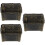 3Pcs Dark Brown Plastic Mini Pirate Treasure Boxes Jewelry Storage 7