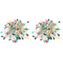 576Pcs Assorted Color Flat Pearl Head Straight Pins for Sewing