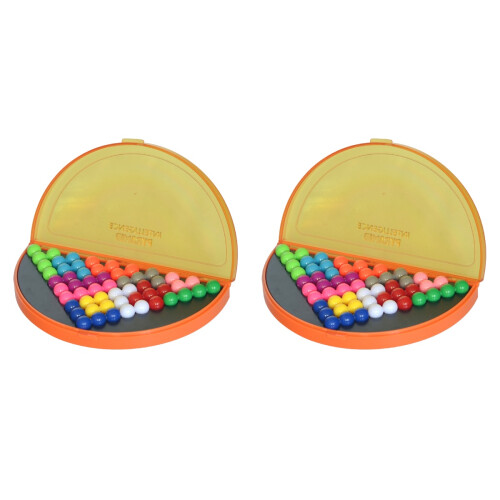 2Ensembles Jouet Perles Pyramide Orange Jeu Logique Enfants
