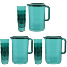 3Sets Household Green Water Kettle with Handle for Storage Use