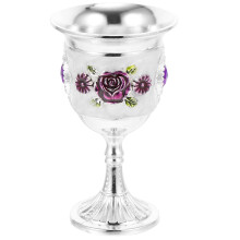 3Pcs Wine Goblet Alloy Stem-Cup Unbreakable for Home Bar