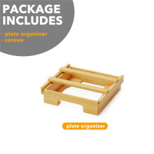9/10-Inch Bamboe Papieren Borden Dispenser - Onder Kast & Aanrecht Houder voor Keuken Caddy'S voor Borden Universeel B