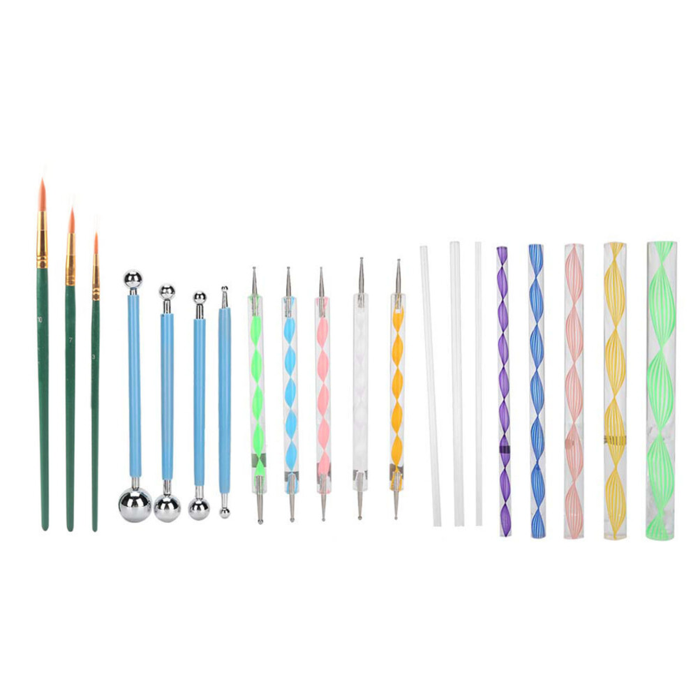 Mandala Dotting Tools, 20Pcs High Quality Stainless Steel Tracing Stylus for Dual-Ended Design, Embossing Tools for Nail Art, Painting, Crafting, and
