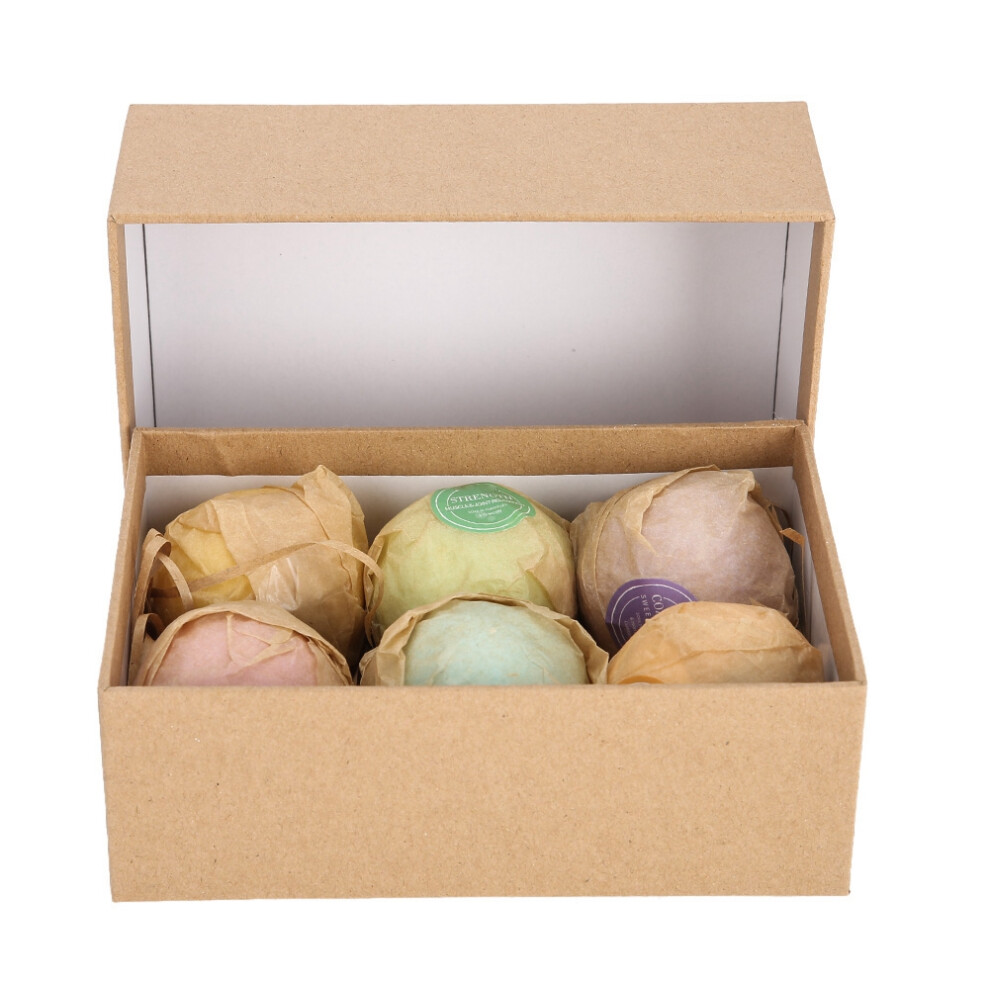 Heavenly Bath Bomb Gift Set, 6pcs of Therapeutic Euphoria, Infused with Bath Salts & Essential Oils, Handmade for Deep Relaxation & Hydration,