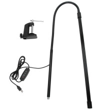 Reading Desk Lamp, Memory Function Soft Light for Eye Caring, USB Powered Adjustable Brightness Desk Lamp for Home Office, Dorm Room, Nail, Craftwork