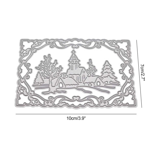 Fustella in metallo a tema natalizio per biglietti e scrapbooking. 1