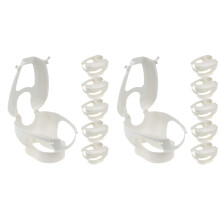 12Pcs White Hollow Pigeon Holders PP Material Outdoor Feeding Racks