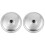 2Pcs Silver Aluminum Skillet Lids Universal Pot Covers Kitchen Item 1