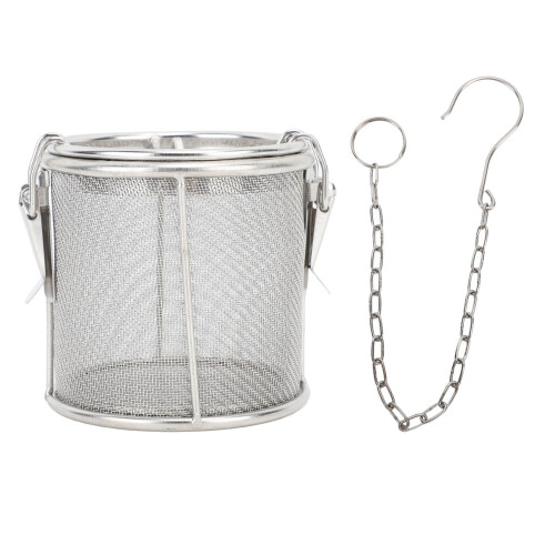 304 Stainless Steel Spice Filter with Extended Chain Hook, Fine Mesh M 2