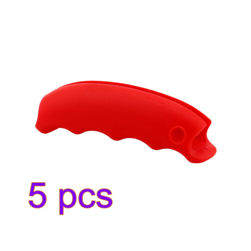 5Pcs Silicone Fish-Shaped Grocery Bag Holders Red Labor-Saving Devices