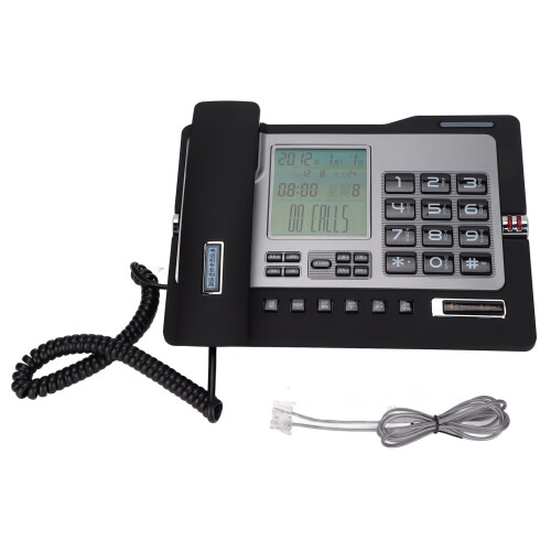 Modern Business Communication System Featuring A Clear Monochrome Display, Integrated Speakerphone, And Advanced Network Compatibility