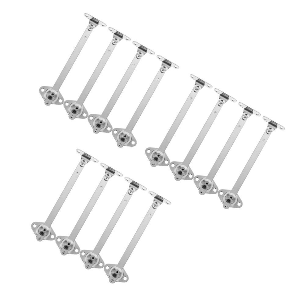 12Pcs Silver Kitchen Cabinet Hinges Strong Load Capacity Lid Support 3712458657695