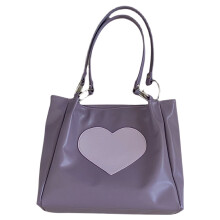 1Sac Épaule Femme Violet PU All-Match Grand Volume
