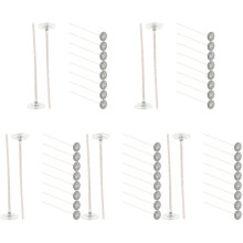 50Pièces Mèches De Bougies DIY Coton Avec Support Métal