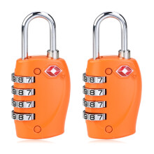 2Stk Tsa Gepäckvorhängeschloss Orange 4-Stelliges Kombinationsschloss