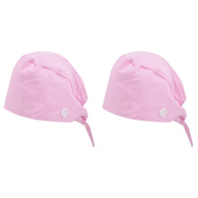 2Pièces Casquette De Travail Rose En Coton Et Respirant