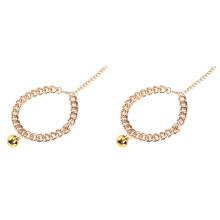2 Pack Dog Pendant Necklace Small Chain Pet Bell With Collar For Dogs