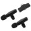 4Sets Compact Wireless Lavalier Mic ABS Clip-on Lapel Microphone Black 3
