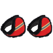2Pcs Winter Warm Ear Muff Red Soft Plush Ear Warmer Outdoor Earmuff