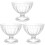 3Pièces Bols À Dessert Transparent Multi-Usages Pied 1