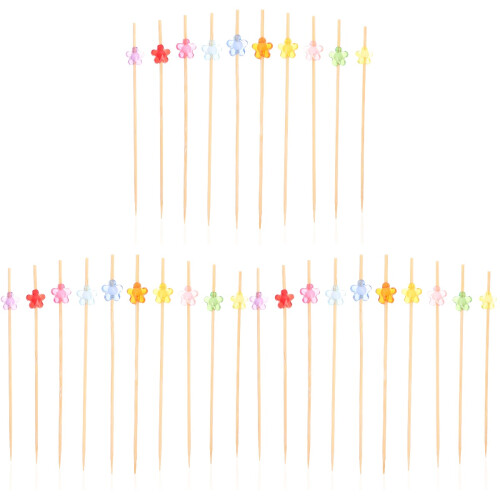 300Pcs Cocktail Toothpicks Assorted Colors for Events