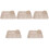 5Sets Beige Straw Portion Control Plates Unbreakable Kids Tray 1