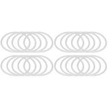 24Pcs White Macrame Hoop Rings for DIY Dreamcatcher Crafting Projects