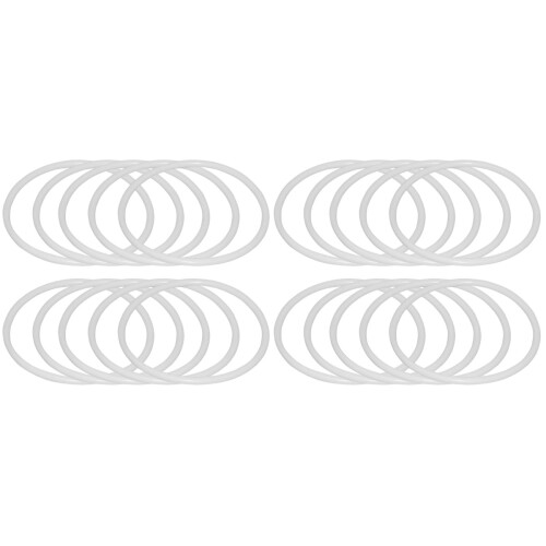 24Pcs White Macrame Hoop Rings for DIY Dreamcatcher Crafting Projects