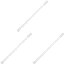 3Pcs Telescopic White Tension Rod Multipurpose Shower Curtain Rod