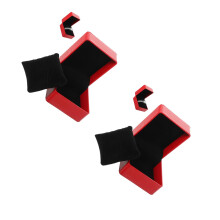 2Pcs Red PU Jewelry and Watch Storage Box for Organizing