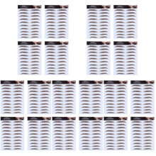 20Pcs Waterproof Brown Eyebrow Transfer Stickers Hair-Like 6D Makeup
