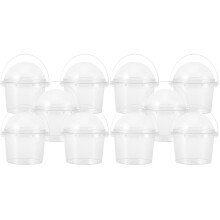 10 Pcs Portable Popcorn Bucket Dome Plastic Keg