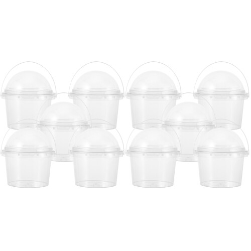 10 Pcs Portable Popcorn Bucket Dome Plastic Keg