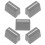 5Pièces Capuchons Fader Console Mixage Gris Matériau Durable 1